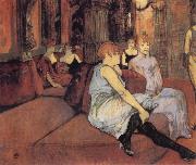 Henri de toulouse-lautrec, Interior in the Rue des Moulins